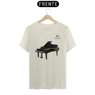 Nome do produtoCamiseta Premium Masculina Algodão Pima Estampada Musical Piano - Estilo Sonoro