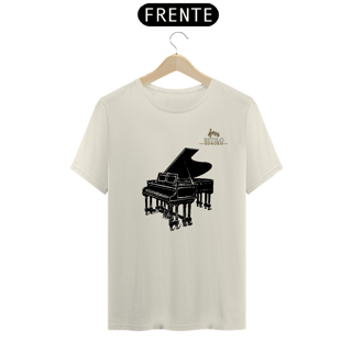 Nome do produtoCamiseta Premium Masculina Algodão Pima Estampada Musical Piano - Estilo Sonoro