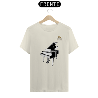 Nome do produtoCamiseta Premium Masculina Algodão Pima Estampada Musical Piano - Estilo Sonoro