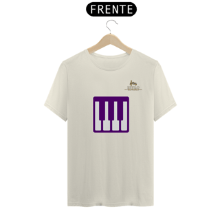 Nome do produtoCamiseta Premium Masculina Algodão Pima Estampada Musical Piano - Estilo Sonoro