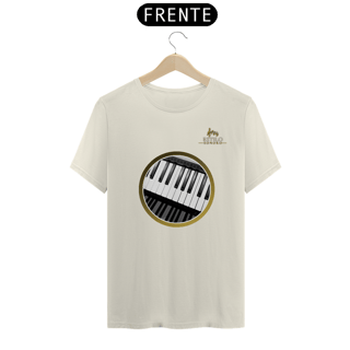 Nome do produtoCamiseta Premium Masculina Algodão Pima Estampada Musical Piano - Estilo Sonoro