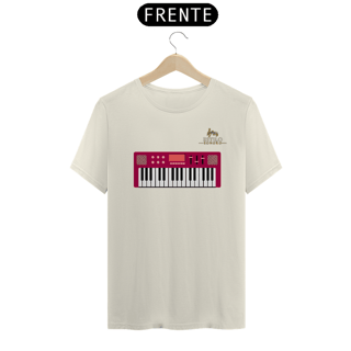 Nome do produtoCamiseta Premium Masculina Algodão Pima Estampada Musical Teclado - Estilo Sonoro