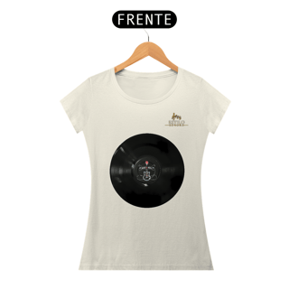 Nome do produtoCamiseta Premium Feminina Algodão Pima Estampada Musical Disco de Vinil - Estilo Sonoro