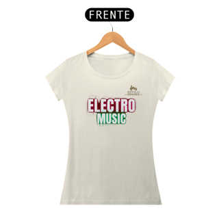 Nome do produtoCamiseta Premium Feminina Algodão Pima Estampada Musical Electro Music - Estilo Sonoro