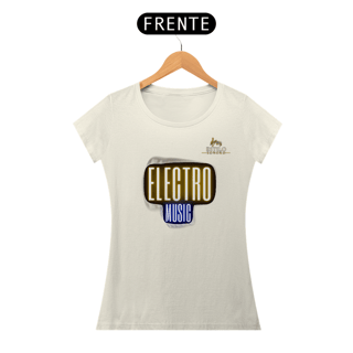 Nome do produtoCamiseta Premium Feminina Algodão Pima Estampada Musical Electro Music - Estilo Sonoro