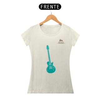 Nome do produtoCamiseta Premium Feminina Algodão Pima Estampada Musical Guitarra - Estilo Sonoro
