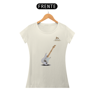 Nome do produtoCamiseta Premium Feminina Algodão Pima Estampada Musical Guitarra - Estilo Sonoro