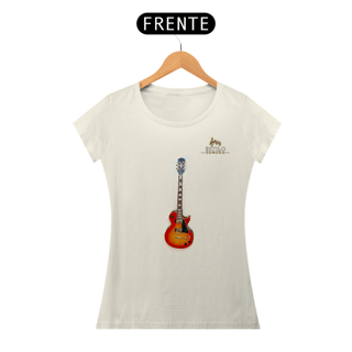 Nome do produtoCamiseta Premium Feminina Algodão Pima Estampada Musical Guitarra - Estilo Sonoro