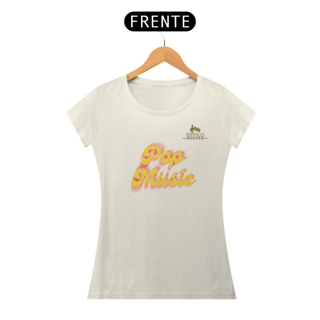 Nome do produtoCamiseta Premium Feminina Algodão Pima Estampada Musical Pop Music - Estilo Sonoro