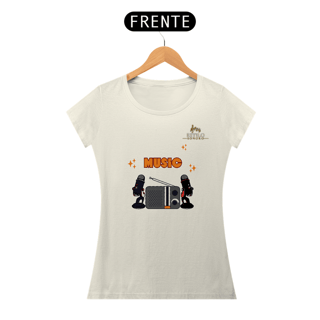 Nome do produtoCamiseta Premium Feminina Algodão Pima Estampada Musical Rádio - Estilo Sonoro