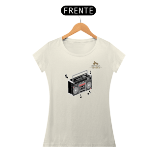 Nome do produtoCamiseta Premium Feminina Algodão Pima Estampada Musical Rádio - Estilo Sonoro