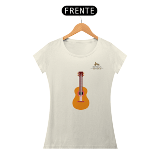 Nome do produtoCamiseta Premium Feminina Algodão Pima Estampada Musical Ukulele - Estilo Sonoro