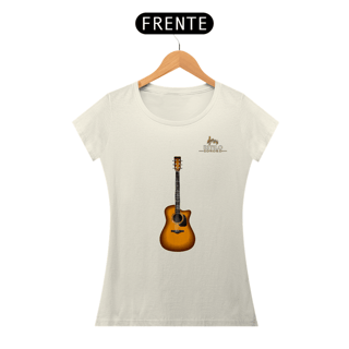 Nome do produtoCamiseta Premium Feminina Algodão Pima Estampada Musical Violão - Estilo Sonoro
