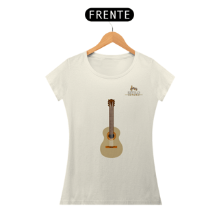 Nome do produtoCamiseta Premium Feminina Algodão Pima Estampada Musical Violão - Estilo Sonoro