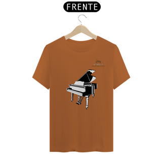 Nome do produtoCamiseta Premium Masculina Algodão Pima Estampada Musical Piano - Estilo Sonoro