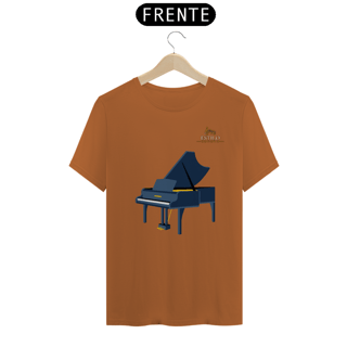 Nome do produtoCamiseta Premium Masculina Algodão Pima Estampada Musical Piano - Estilo Sonoro
