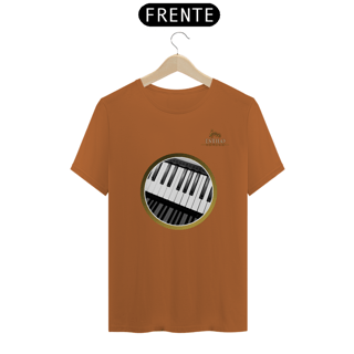 Nome do produtoCamiseta Premium Masculina Algodão Pima Estampada Musical Piano - Estilo Sonoro