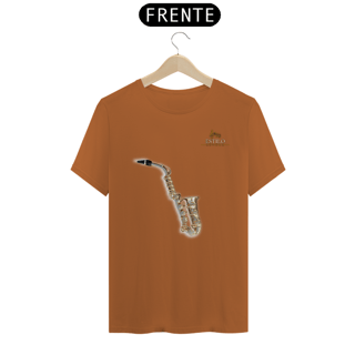 Nome do produtoCamiseta Premium Masculina Algodão Pima Estampada Musical Saxofone - Estilo Sonoro