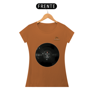 Nome do produtoCamiseta Premium Feminina Algodão Pima Estampada Musical Disco de Vinil - Estilo Sonoro