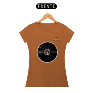 Nome do produtoCamiseta Premium Feminina Algodão Pima Estampada Musical Disco de Vinil - Estilo Sonoro