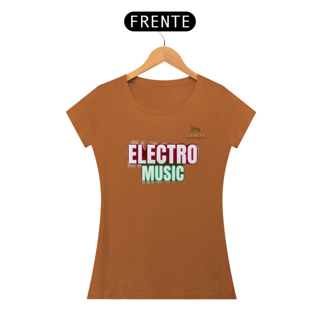 Nome do produtoCamiseta Premium Feminina Algodão Pima Estampada Musical Electro Music - Estilo Sonoro