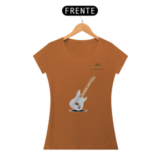 Nome do produtoCamiseta Premium Feminina Algodão Pima Estampada Musical Guitarra - Estilo Sonoro