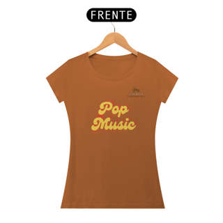 Nome do produtoCamiseta Premium Feminina Algodão Pima Estampada Musical Pop Music - Estilo Sonoro