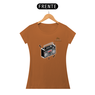 Nome do produtoCamiseta Premium Feminina Algodão Pima Estampada Musical Rádio - Estilo Sonoro