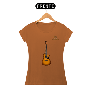 Nome do produtoCamiseta Premium Feminina Algodão Pima Estampada Musical Violão - Estilo Sonoro