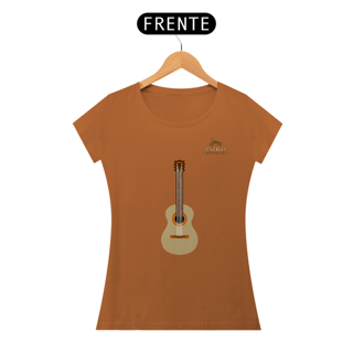 Nome do produtoCamiseta Premium Feminina Algodão Pima Estampada Musical Violão - Estilo Sonoro