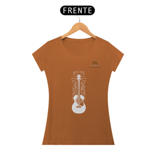Nome do produtoCamiseta Premium Feminina Algodão Pima Estampada Musical Violão - Estilo Sonoro