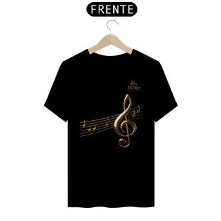 Nome do produtoCamiseta Premium Masculina Algodão Pima Estampada Musical Clave Sol - Estilo Sonoro