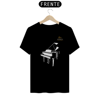 Nome do produtoCamiseta Premium Masculina Algodão Pima Estampada Musical Piano - Estilo Sonoro