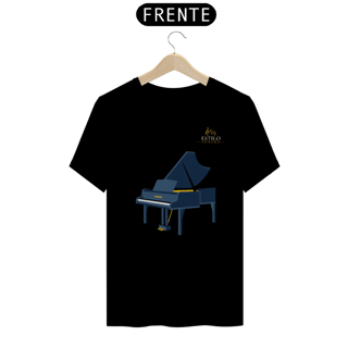 Nome do produtoCamiseta Premium Masculina Algodão Pima Estampada Musical Piano - Estilo Sonoro