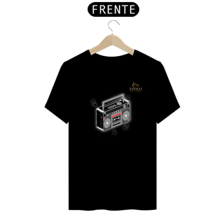 Nome do produtoCamiseta Premium Masculina Algodão Pima Estampada Musical Rádio Music - Estilo Sonoro