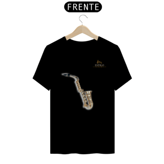 Nome do produtoCamiseta Premium Masculina Algodão Pima Estampada Musical Saxofone - Estilo Sonoro