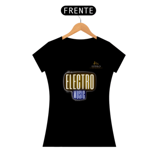 Nome do produtoCamiseta Premium Feminina Algodão Pima Estampada Musical Electro Music - Estilo Sonoro