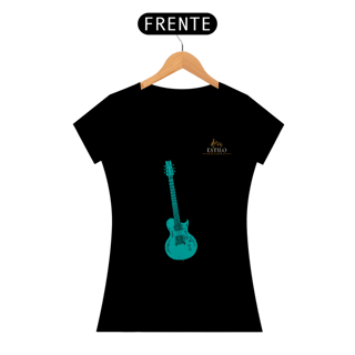 Nome do produtoCamiseta Premium Feminina Algodão Pima Estampada Musical Guitarra - Estilo Sonoro