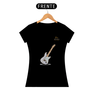 Nome do produtoCamiseta Premium Feminina Algodão Pima Estampada Musical Guitarra - Estilo Sonoro