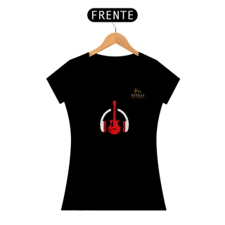Nome do produtoCamiseta Premium Feminina Algodão Pima Estampada Musical Guitarra - Estilo Sonoro