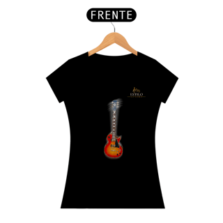 Nome do produtoCamiseta Premium Feminina Algodão Pima Estampada Musical Guitarra - Estilo Sonoro