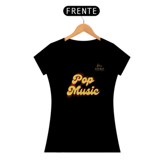Nome do produtoCamiseta Premium Feminina Algodão Pima Estampada Musical Pop Music - Estilo Sonoro