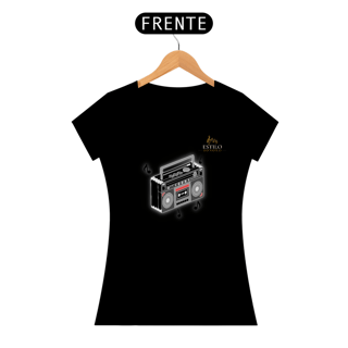 Nome do produtoCamiseta Premium Feminina Algodão Pima Estampada Musical Rádio - Estilo Sonoro