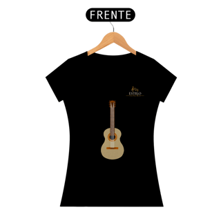Nome do produtoCamiseta Premium Feminina Algodão Pima Estampada Musical Violão - Estilo Sonoro