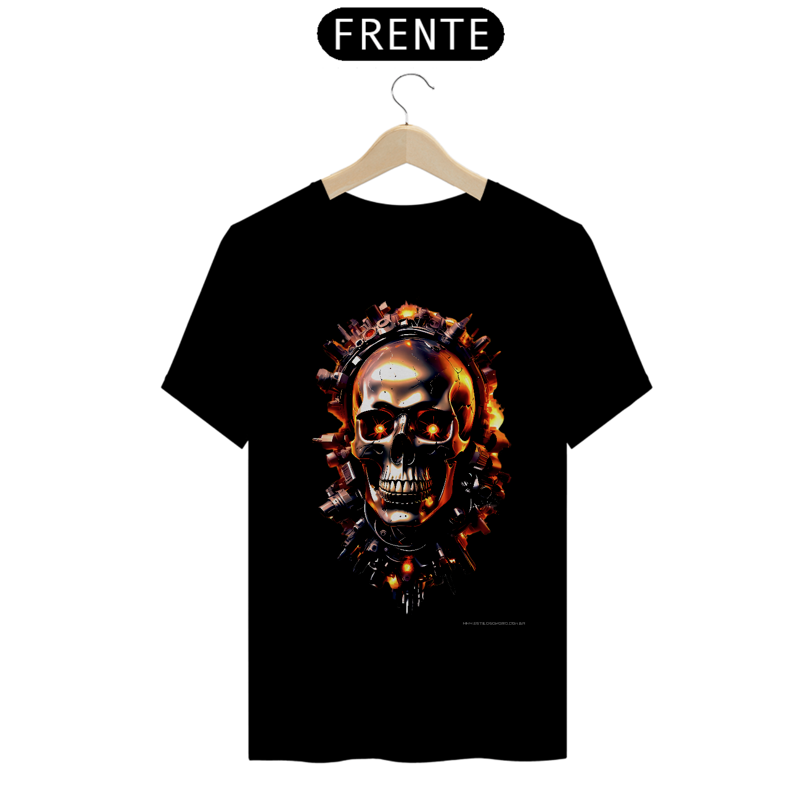 Camiseta Caveira Estampada Quality