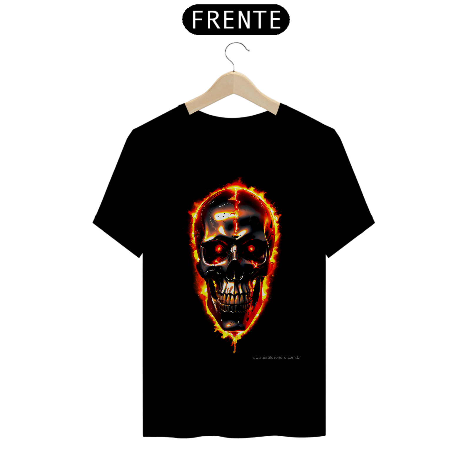 Camiseta Caveira Estampada Quality