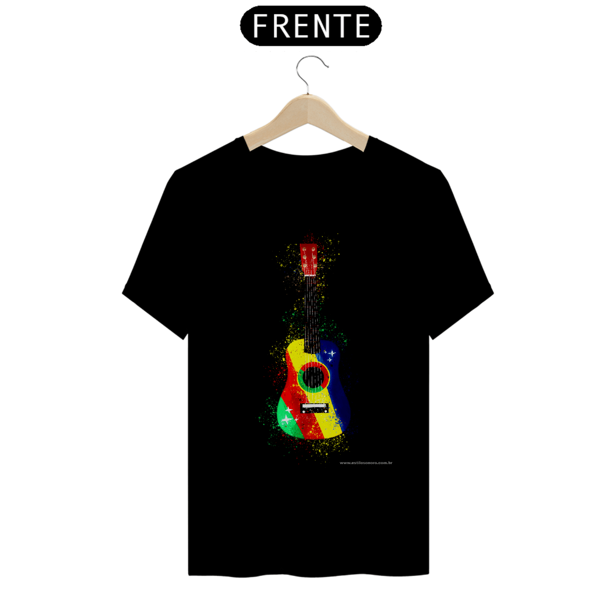 Nome do produto: Camiseta Violão Estampada Quality