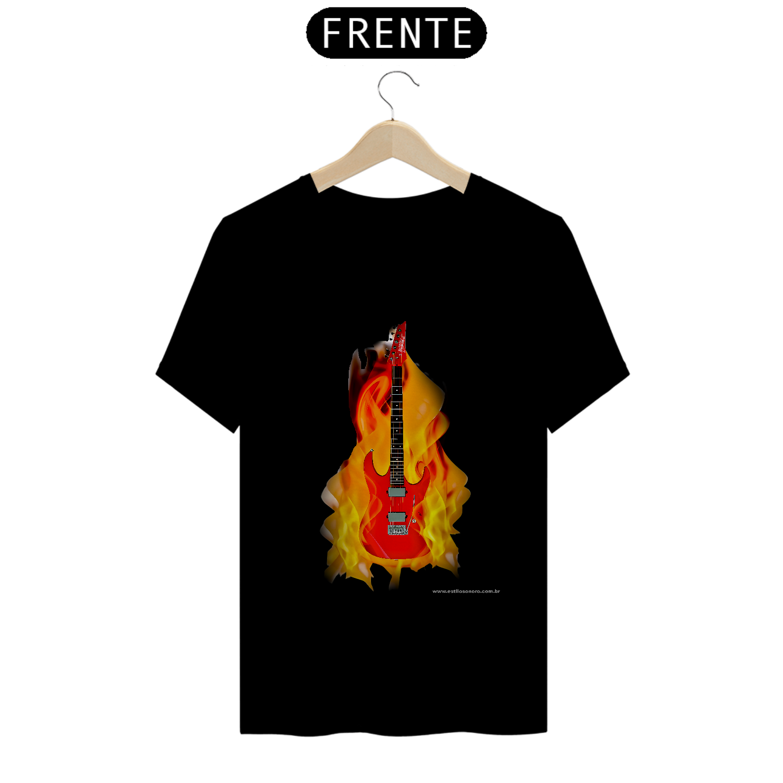 Camiseta Guitarra Estampada Quality