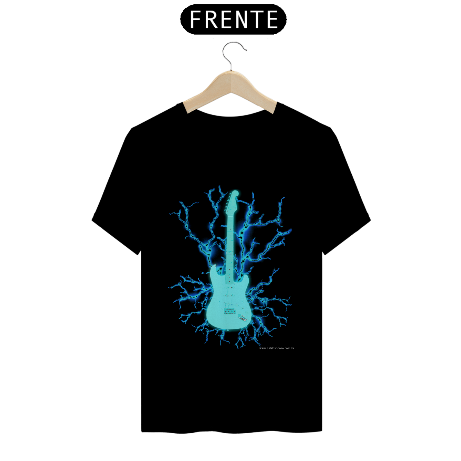 Camiseta Guitarra Estampada Quality