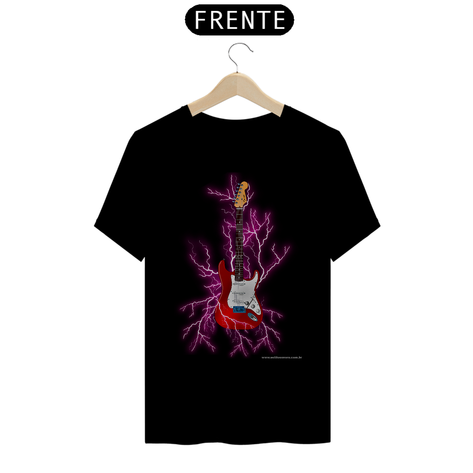 Camiseta de Guitarra Estampada Quality